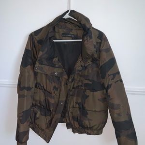 Zara puffer camo jacket
